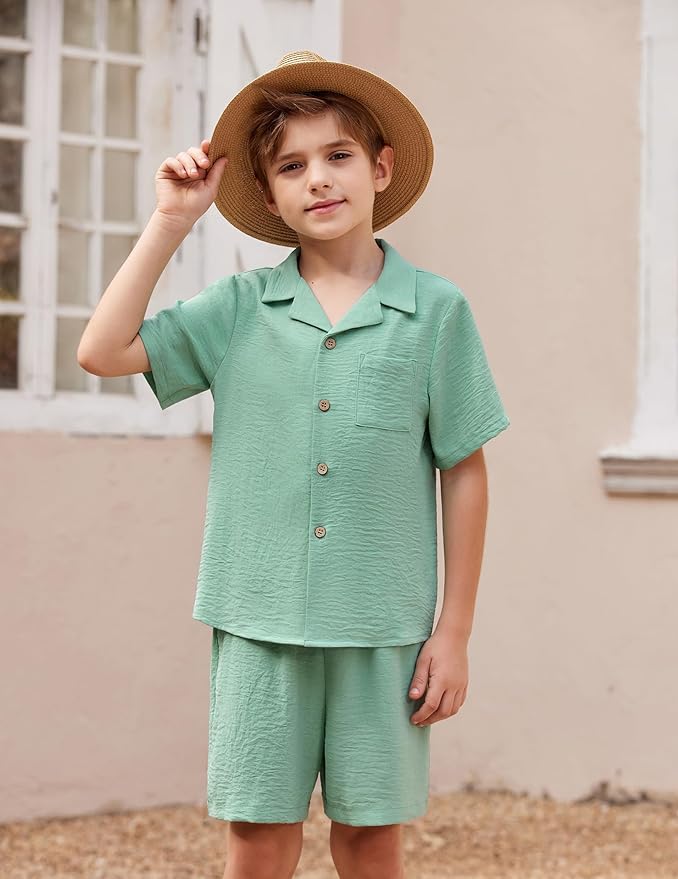 Boys' Hawaiian 2-Piece Summer Outfit Set