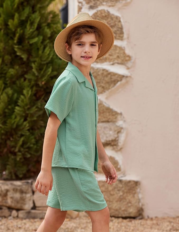 Boys' Hawaiian 2-Piece Summer Outfit Set