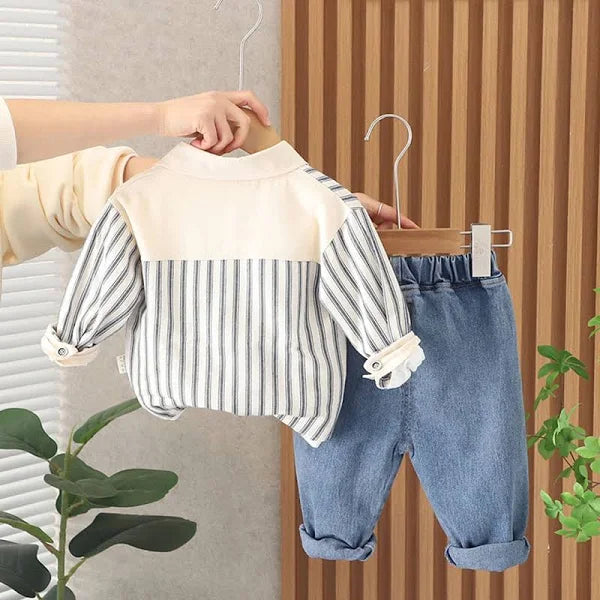 Boy's T-shirt & Shirt with Trouser