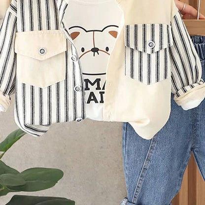 Boy's T-shirt & Shirt with Trouser