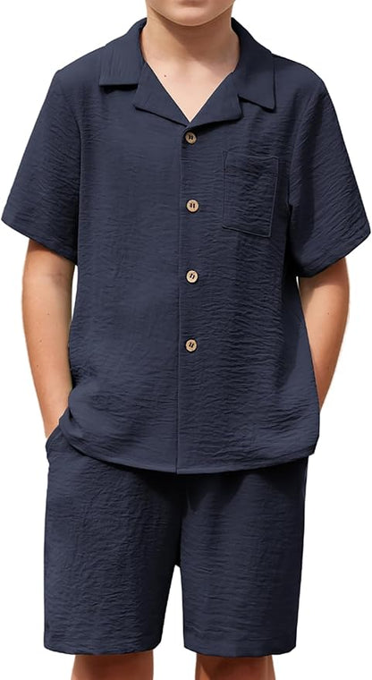 Boys' Hawaiian 2-Piece Summer Outfit Set