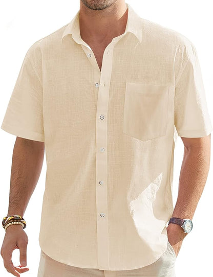 Men’s Linen Short Sleeve Shirt