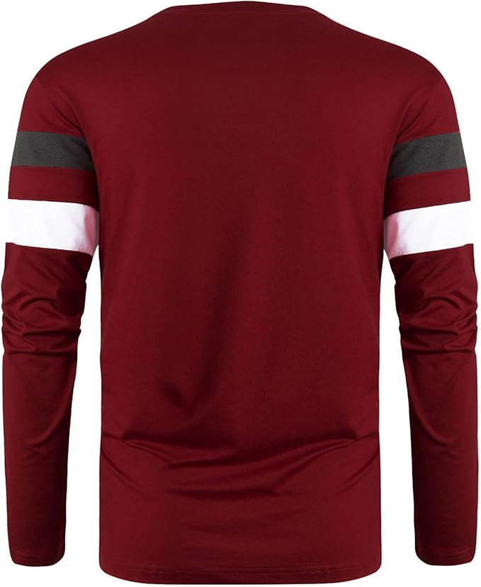 Men’s Long Sleeve Striped Crewneck Tee
