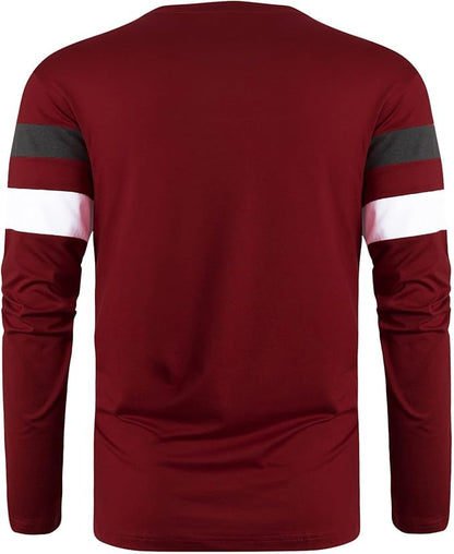 Men’s Long Sleeve Striped Crewneck Tee