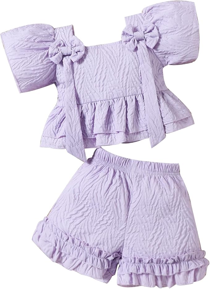 Toddler Girls’ Puff Sleeve Top & Shorts Set