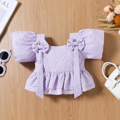 Toddler Girls’ Puff Sleeve Top & Shorts Set