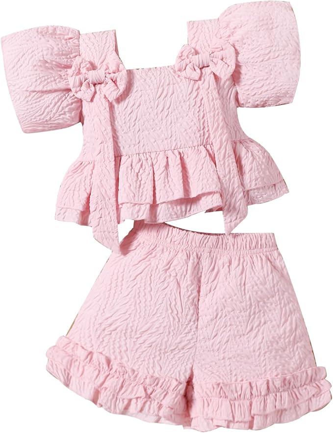 Toddler Girls’ Puff Sleeve Top & Shorts Set