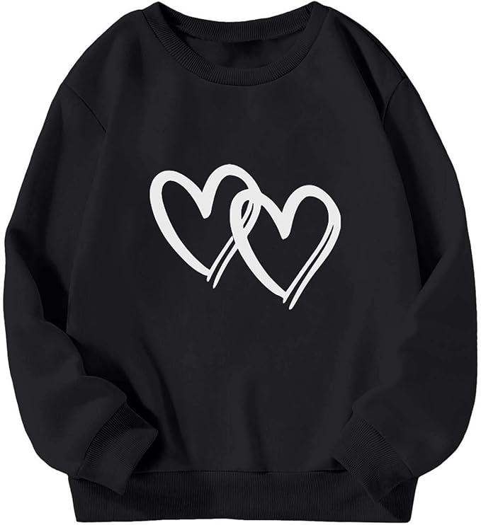Girls Oversized Printed Sweatshirt