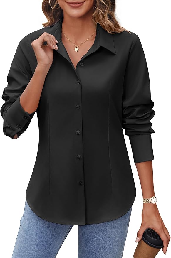 Hotouch Women’s Slim Fit Button-Down Shirt