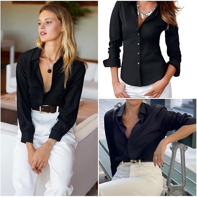 Hotouch Women’s Slim Fit Button-Down Shirt
