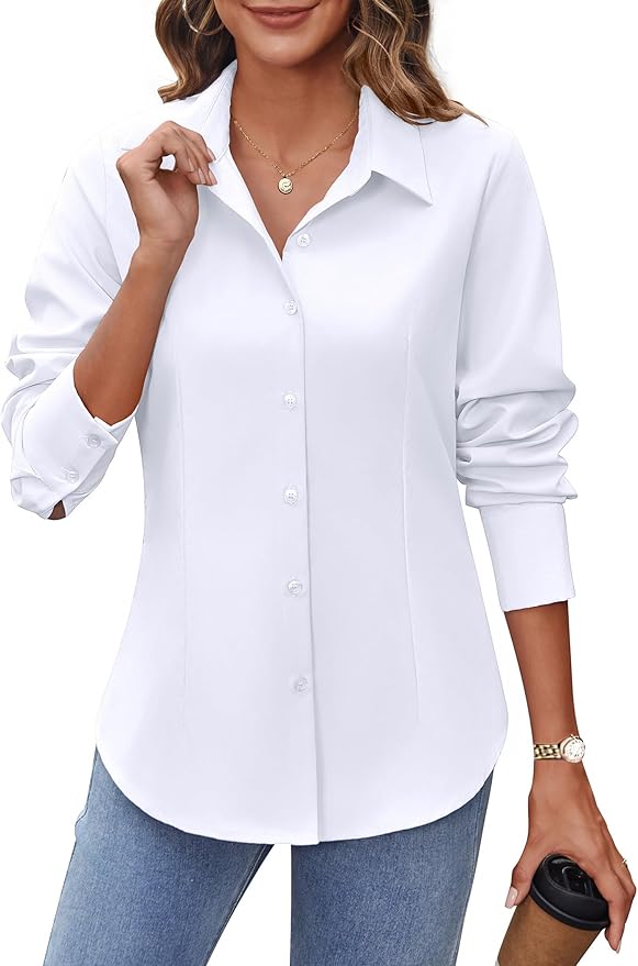 Hotouch Women’s Slim Fit Button-Down Shirt
